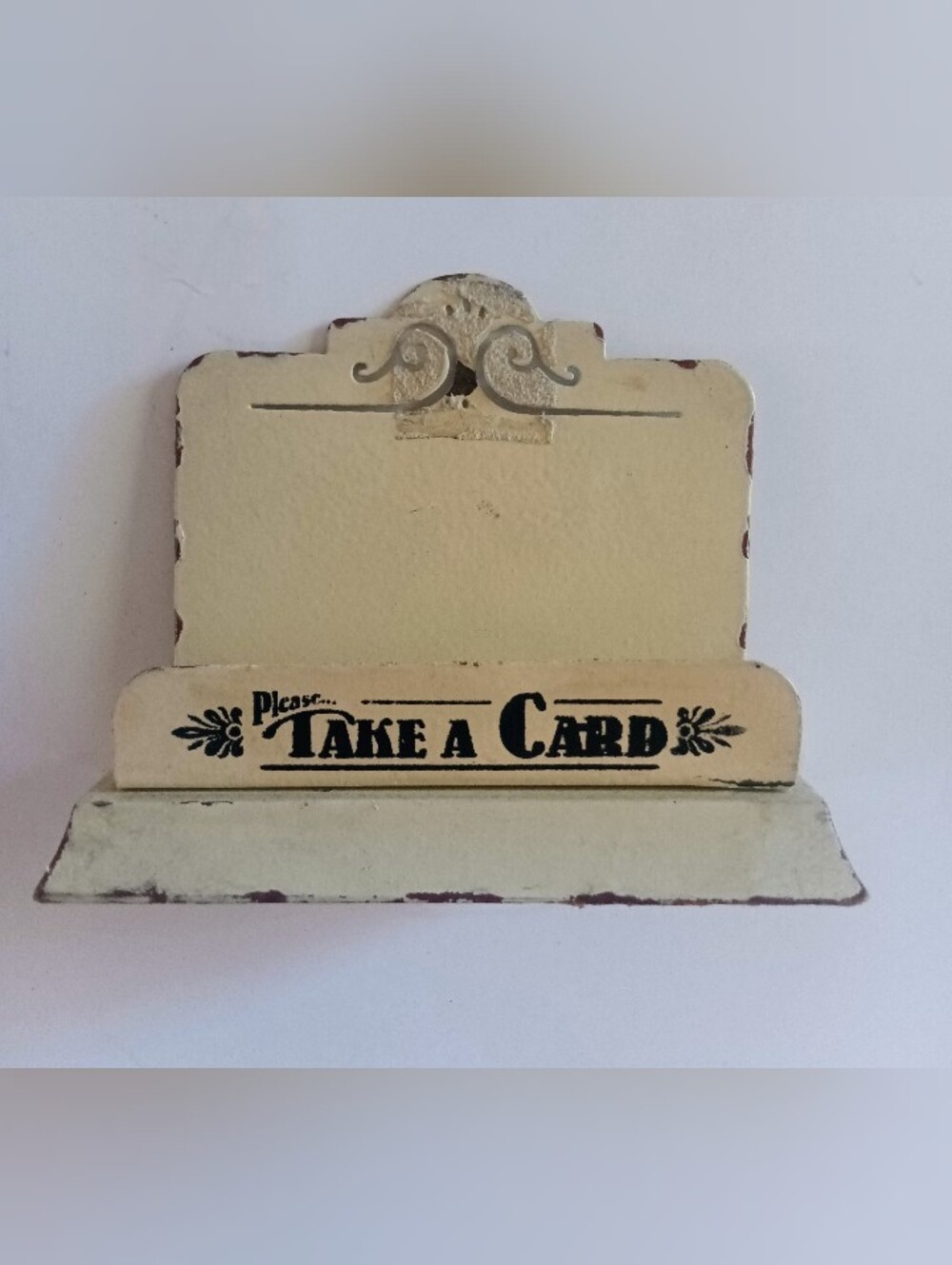 Retro Cream 'Take A Card' Card Holder